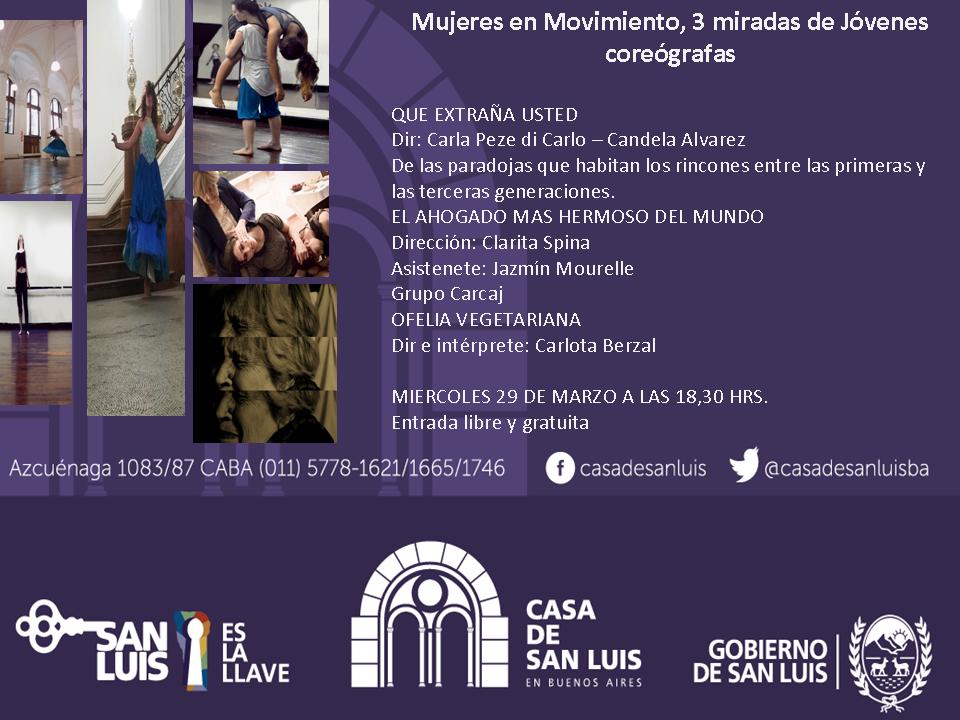 casadesanluisba's tweet photo. Próximas actividades mes de la Mujer:22/03, 18 h El Rol de la Mujer en la democracia y los DD.HH. Y el 29/03, 18,30 h Mujeres en Movimiento https://t.co/hZAYW2nlUB