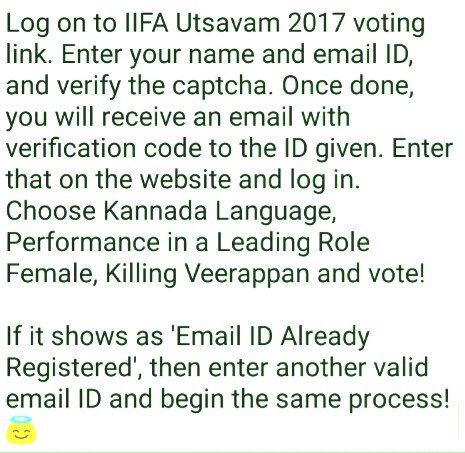 For all those who were finding it a lil difficult to vote! Here's the link iifautsavam.com/2017/GlobalVT! #KillingVeerappan #IIFAUtsavam2017
😇😊