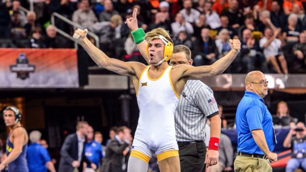 FloWrestling's tweet photo. Are you not entertained?! Bryce Meredith knocks off Kevin Jack again! He's back in the semis. https://t.co/sYTnSCk6Yd