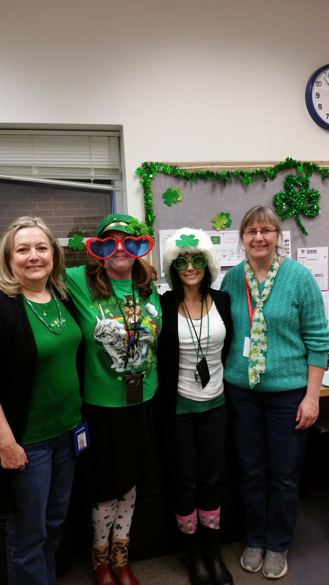 acscsupt's tweet photo. Erskine Staff rocking out St. Patricks Day! #acscFIRST https://t.co/xtJbD6asRV