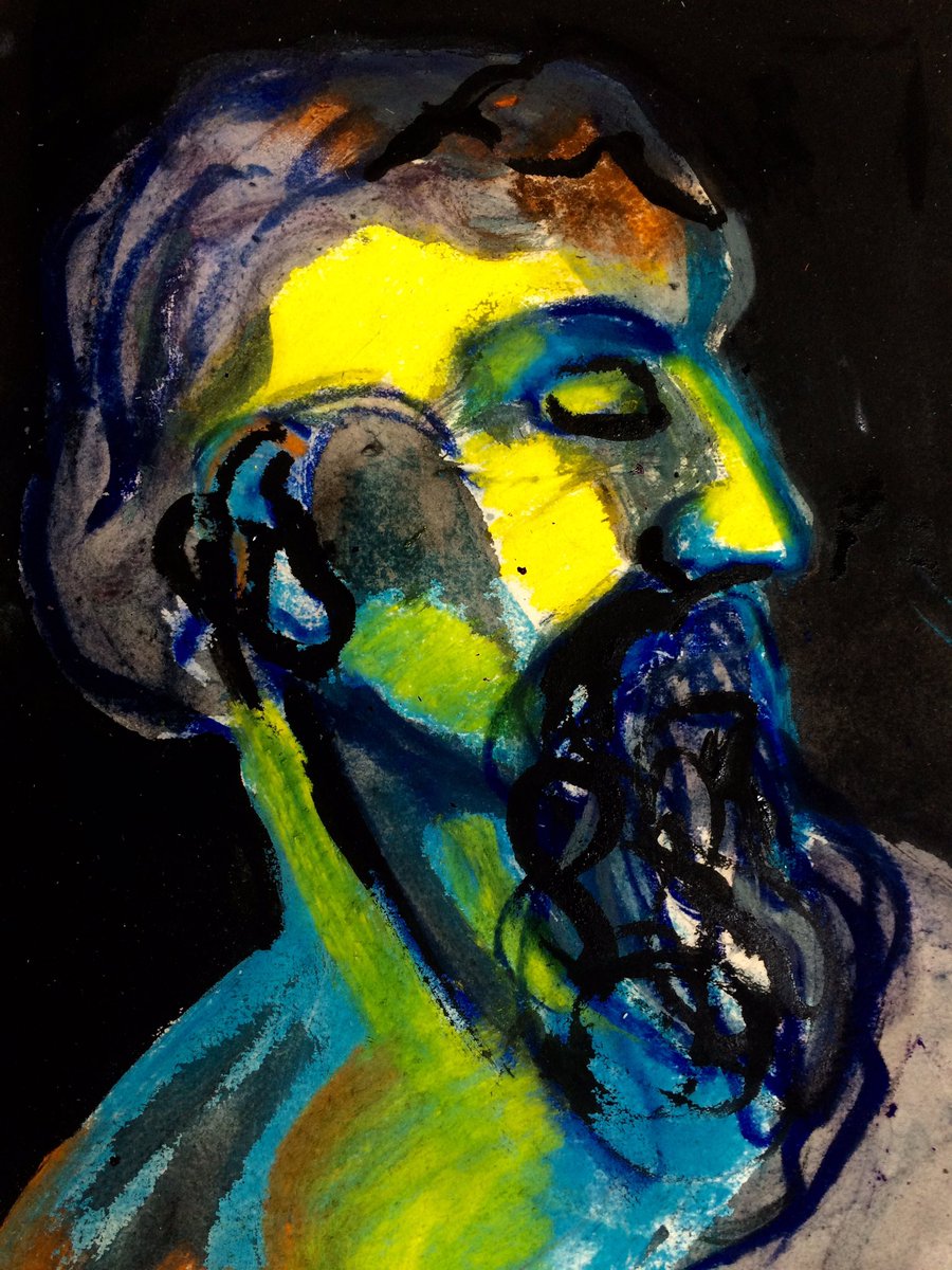 nicholaswardart's tweet photo. Study of sculpture mixed media on paper https://t.co/9q8EVRHeki