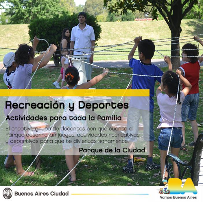Vení al <a href="/distdeporte/">Distrito del Deporte</a> a disfrutar en familia de las actividades recreativas del Parque de la Ciudad.