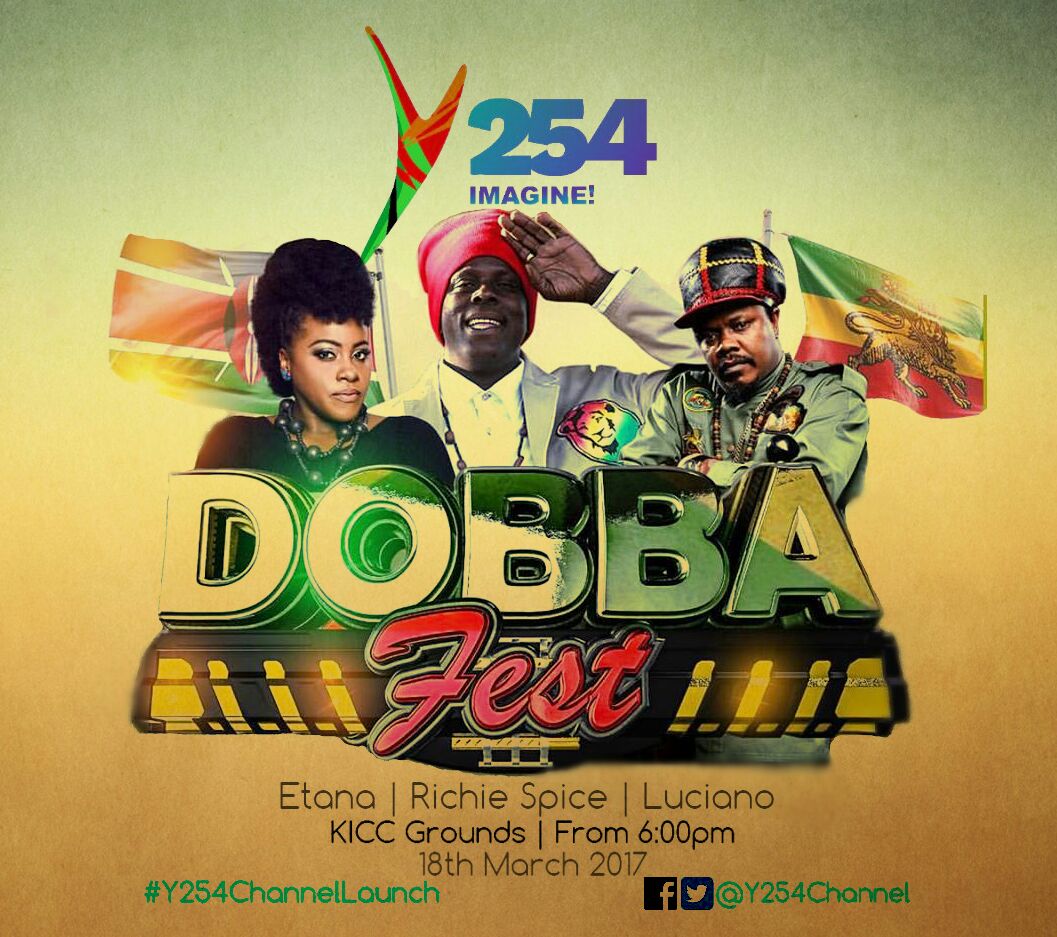 kbcnational's tweet photo. @Y254Channel brings you #DobaFest featuring #Etana #RichieSpice & #Luciano Be at KICC Grounds from 6pm on 18th March or watch #Y254 https://t.co/0cNKlgTT27