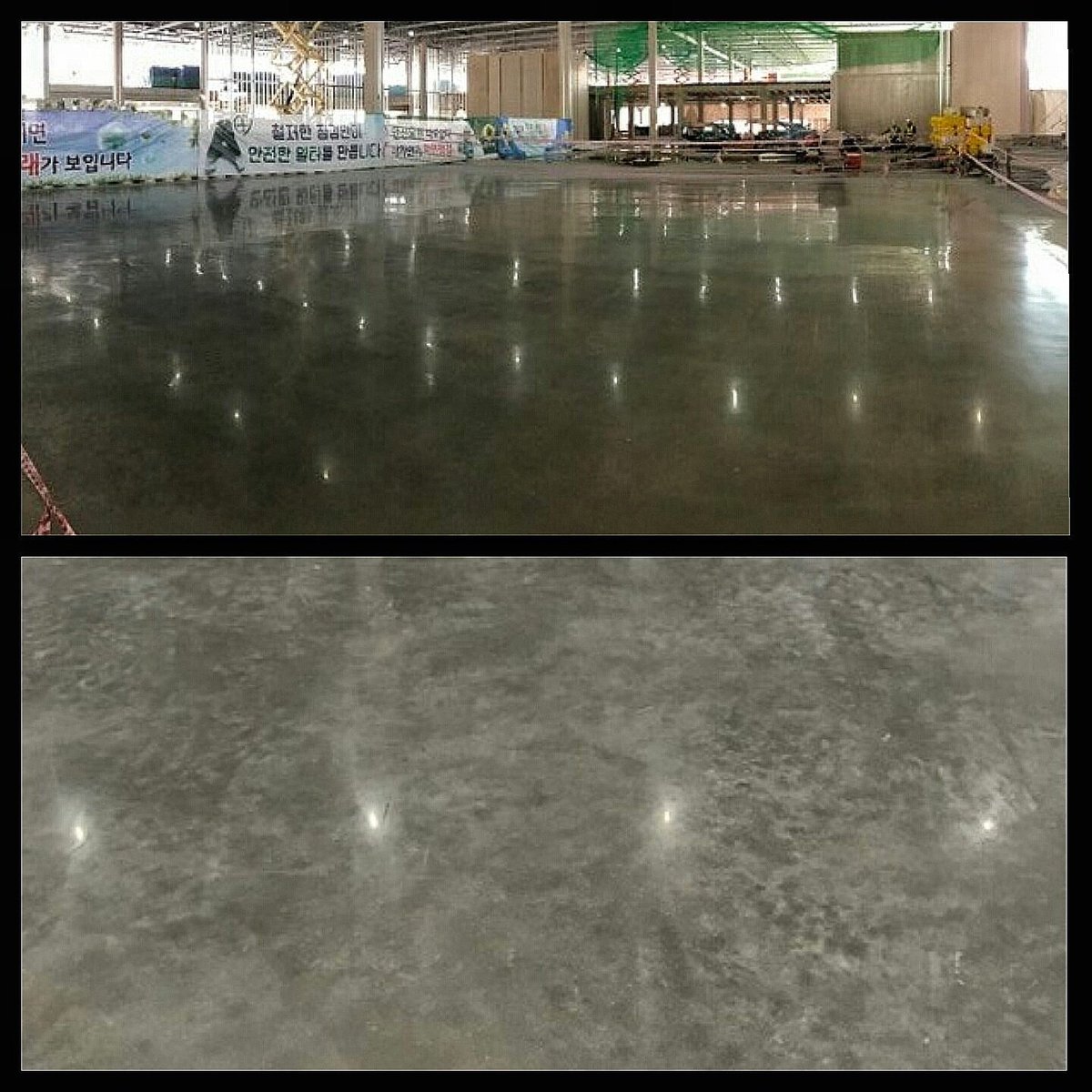 concria's tweet photo. 40000m2 #Concria TrowelPolish #concrete floor. Customer wanted high gloss shine with no exposed aggregate and Contractor really nail it https://t.co/kqCr9yo7Ef