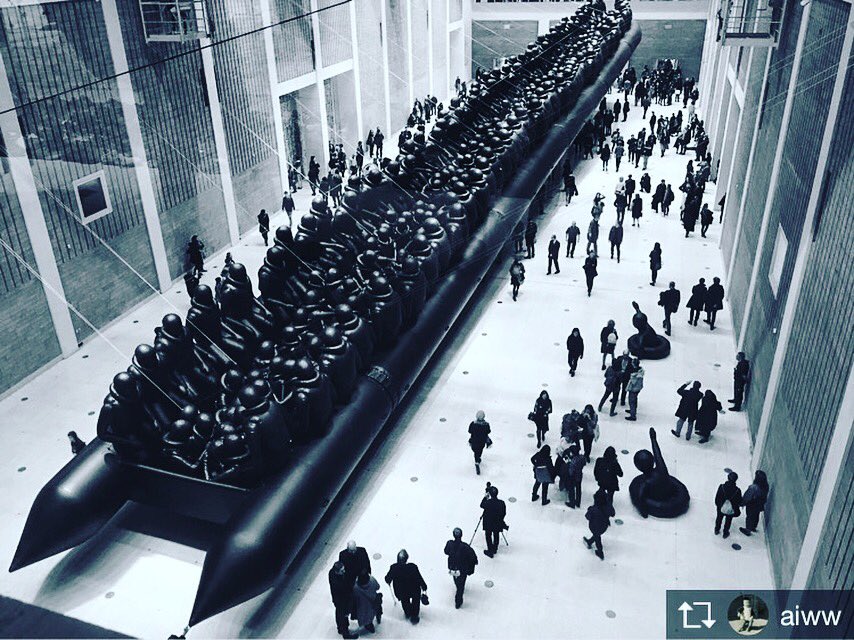 whiterabbit_lab's tweet photo. «El hombre en éxtasis y el hombre ahogándose: Ambos levantan sus brazos» Ai Weiwei - Law of the Journey #aiweiwei #inmigration #humanity https://t.co/KJUQpwOzza