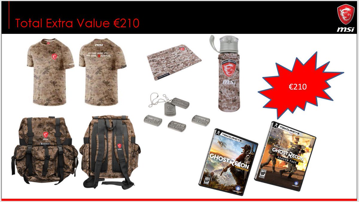 ITPointRoma's tweet photo. Notebook MSI in edizioni limitate! GE62 Camo Squad https://t.co/hQEi6JYYN3 e GT72VR Dragon Ed. https://t.co/az0dQ4Peth con gift pack da 😮🔝👍🏻 https://t.co/SNeNbPo39l