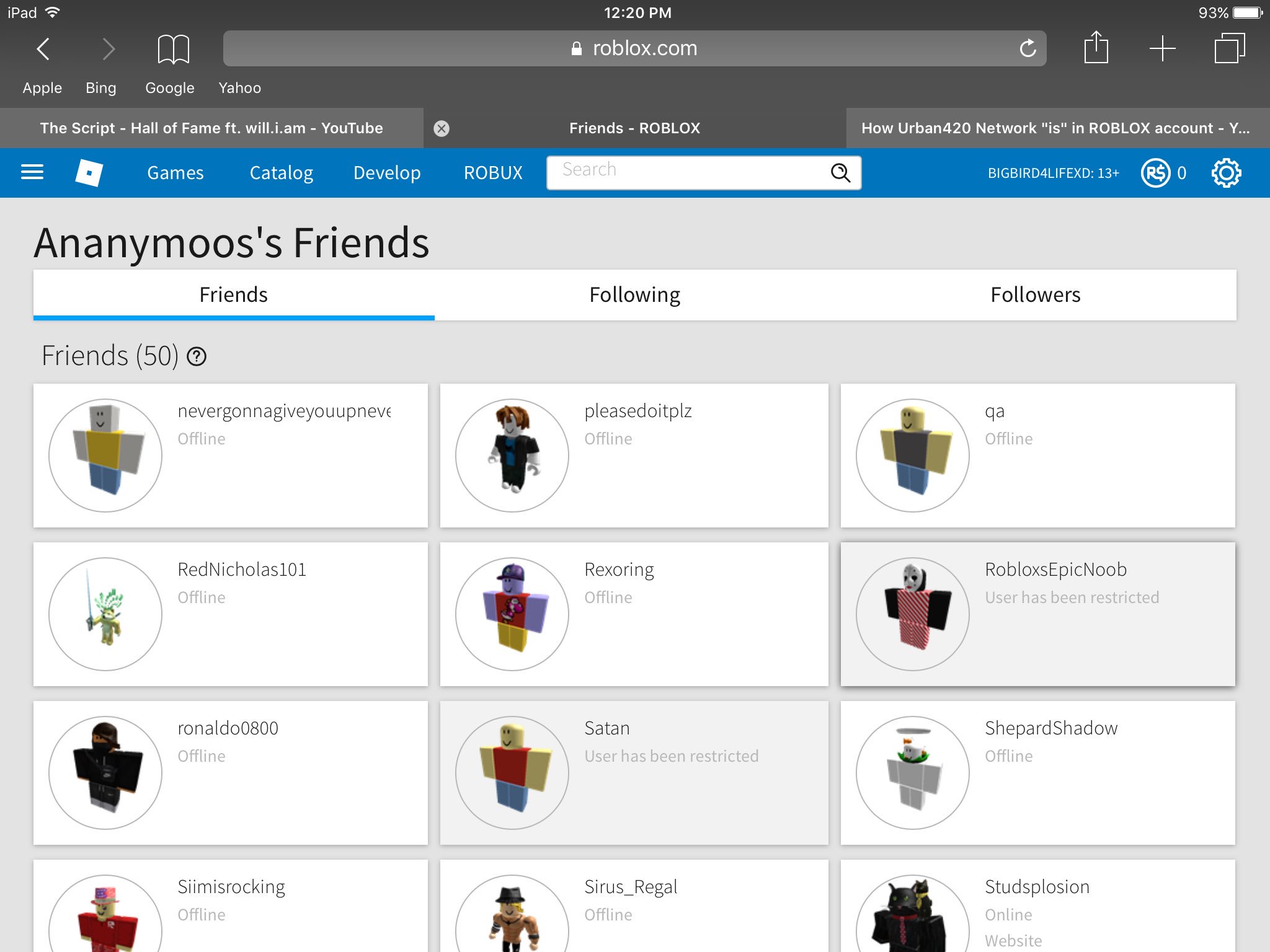 Pink Sheep On Twitter Yo Guys Roblox Alt Account Is Friends With
