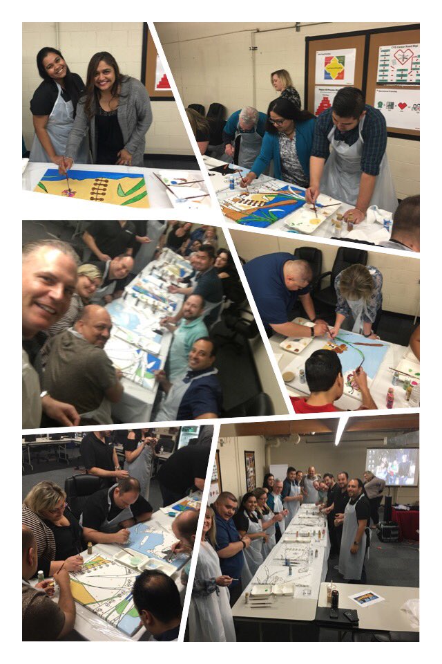 Very fun day with the team painting for the Foundation for Hospital Art! #region65