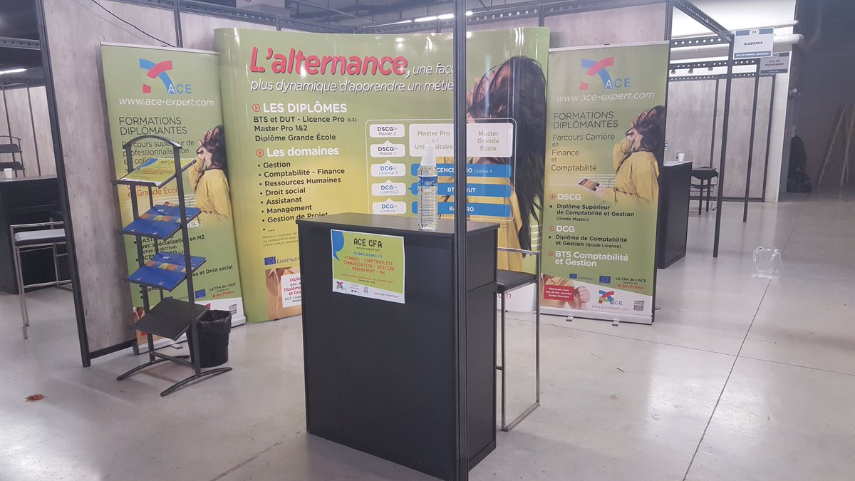 SupExpertise's tweet photo. Tout est prêt on vous attend demain sur le stand 32 #CFA_ACE au salon sup'alternance @studyrama @paris https://t.co/qi94HI2NpF
