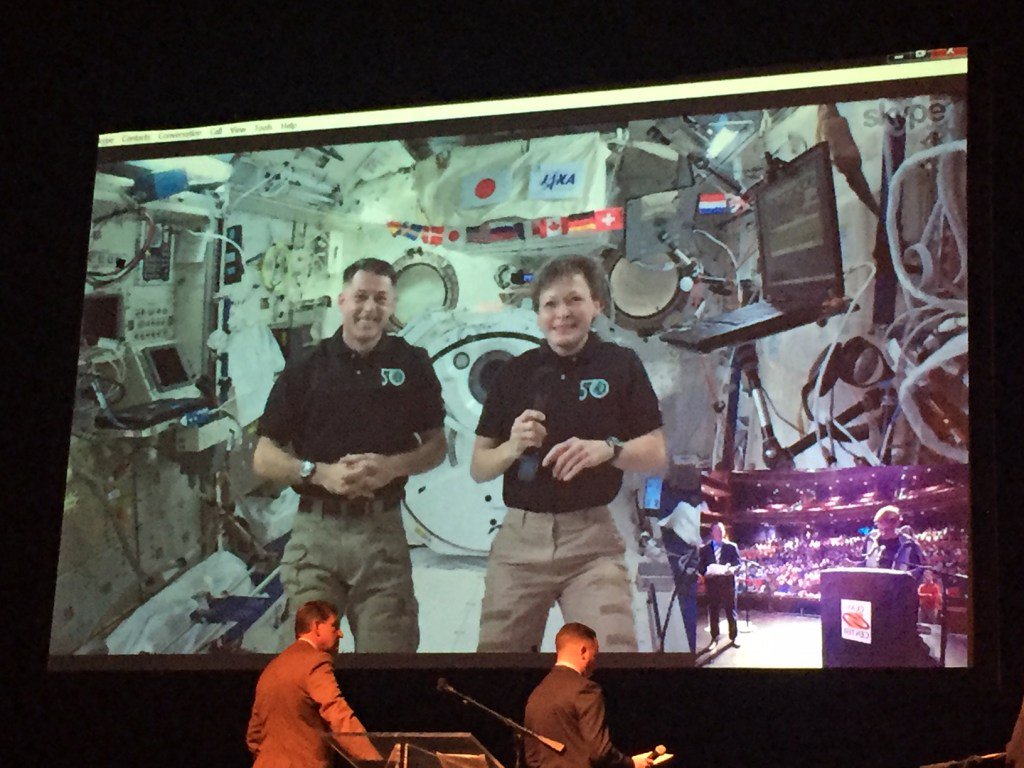 WVMetroNews's tweet photo. W.Va. students Skype with NASA astronauts at Clay Center https://t.co/PZpLcOEtTg https://t.co/iR6jx8riX2