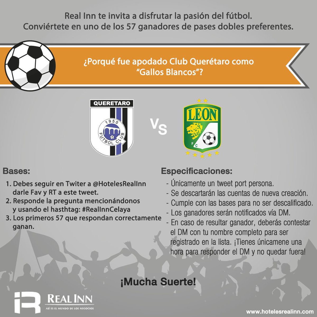 hotelesrealinn's tweet photo. Aquí la dinámica para @Club_Queretaro vs Pachuca Tendrás que usar el hashtag #RealInnCelaya. Te invitamos a cumplir todas las reglas. https://t.co/eok0UpYkP5