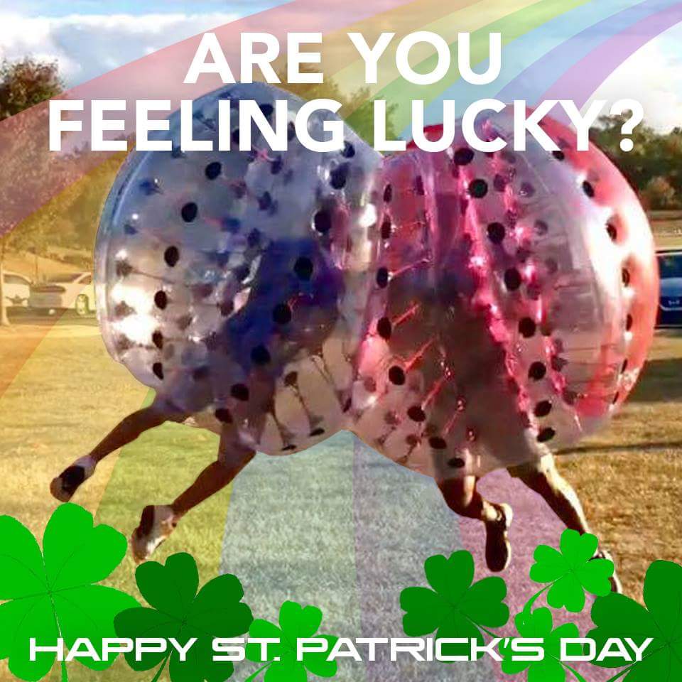 knockerBall618's tweet photo. Happy St Pattys Day!!! Come play #knockerball today before the corn beef and cabbage. #getintheball #knockerball618 https://t.co/MECHi6Y92Q