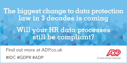 ADP_AndyJenkins's tweet photo. According to an HCM survey conducted by IDC in 2016, 33% of HR leaders are concerned about Data Privacy and GDPR. https://t.co/X1nbA2ELJp https://t.co/GeLeYmKupZ