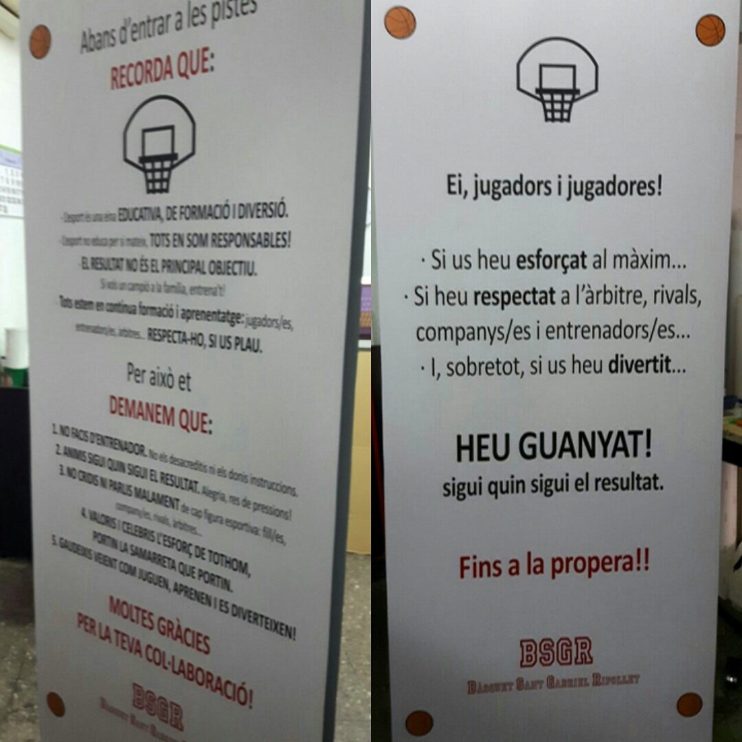 Demà estrenem "roll-up" que rebrà tothom qui ens visiti. Recordem les conductes i actituds que s'adiuen amb els #valors que volem!