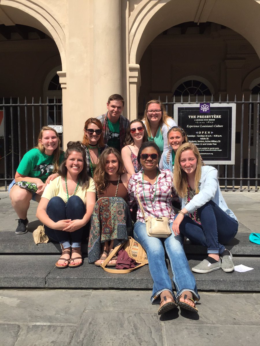After touring the Presbytere, we are enjoying the 70 degree weather and awesome jazz music on the Jackson Square! #citizenbear #holafromnola