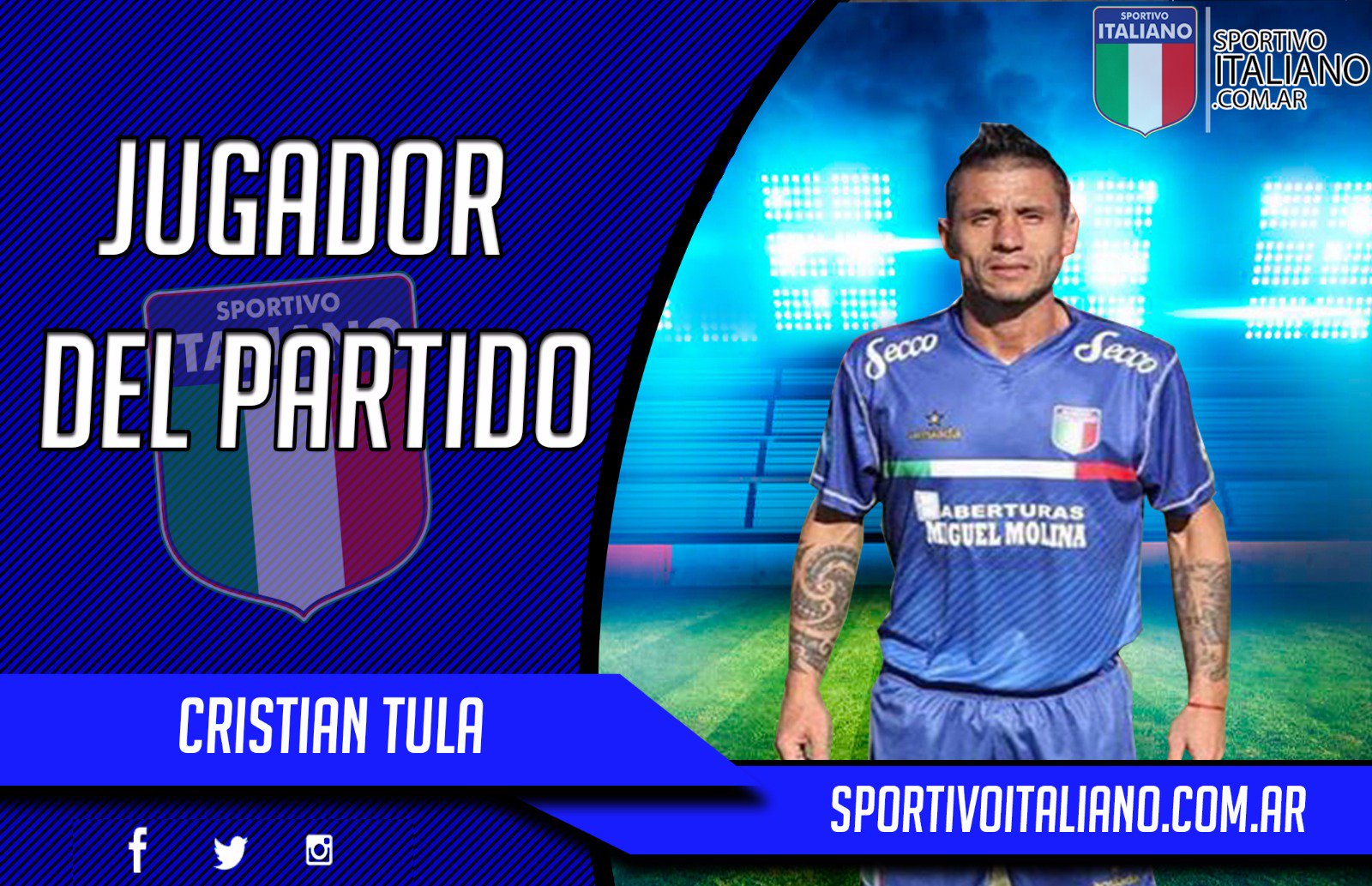 Club Sportivo Italiano - NO HAY EXCUSAS 🗣 El capitán, Cristián Tula,  dialogó con el Sitio Oficial tras la caída ante Dock Sud. Enterate lo que  dijo el defensor ➡