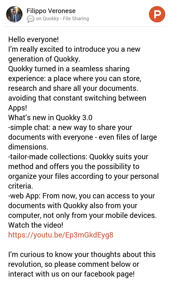 FilippoVeronese's tweet photo. My thoughts on Quokky - File Sharing on @ProductHunt https://t.co/Lb154YzrAH https://t.co/ZtN2oNlug1