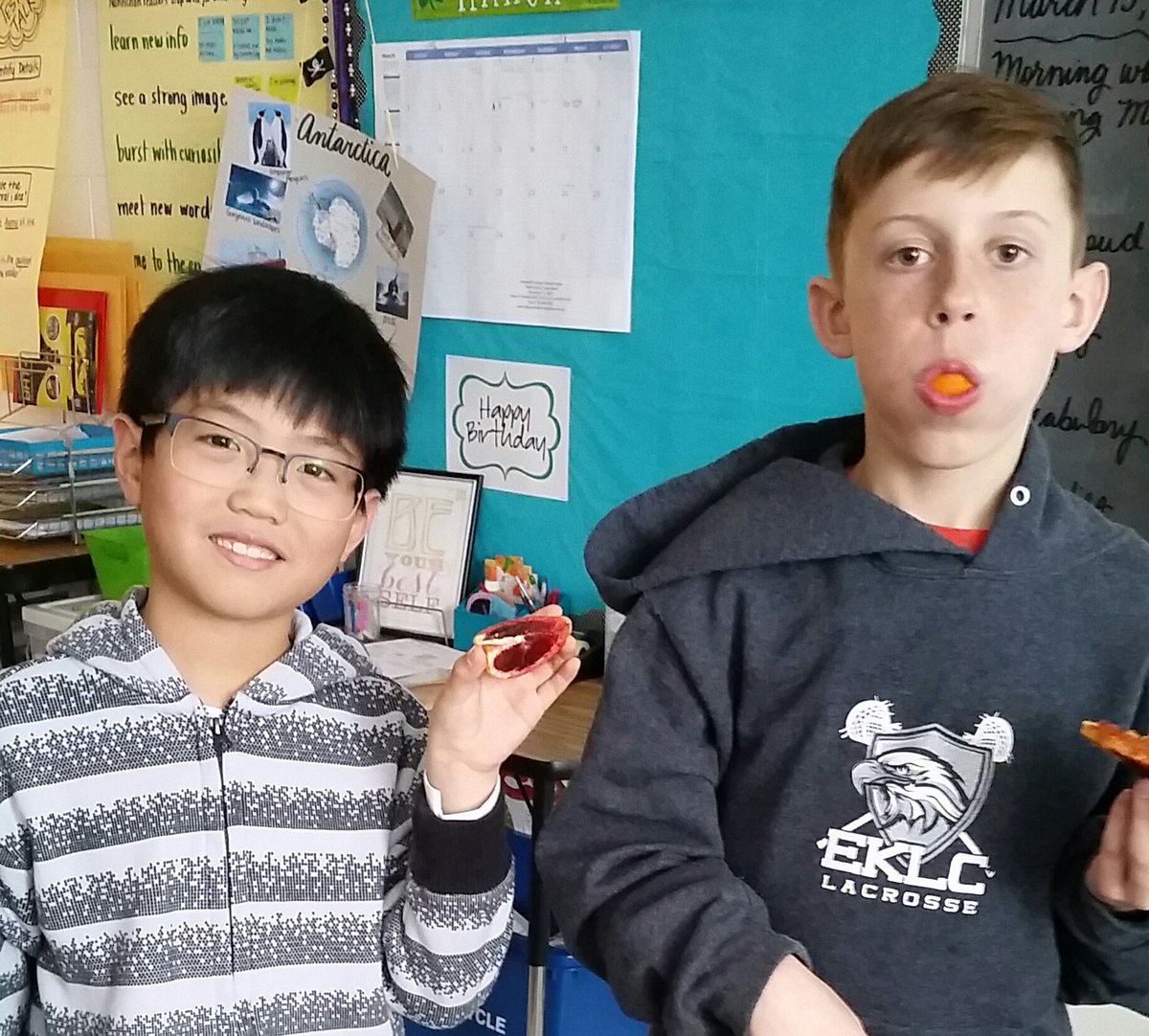 MrsDanish3rd's tweet photo. Try it Friday Blood Oranges! Thx @LCPSCafe @PThiessen_LCPS #MisleadingName #ActuallyDelicious #NoFirstAidNecessary https://t.co/1PAtafTS7J