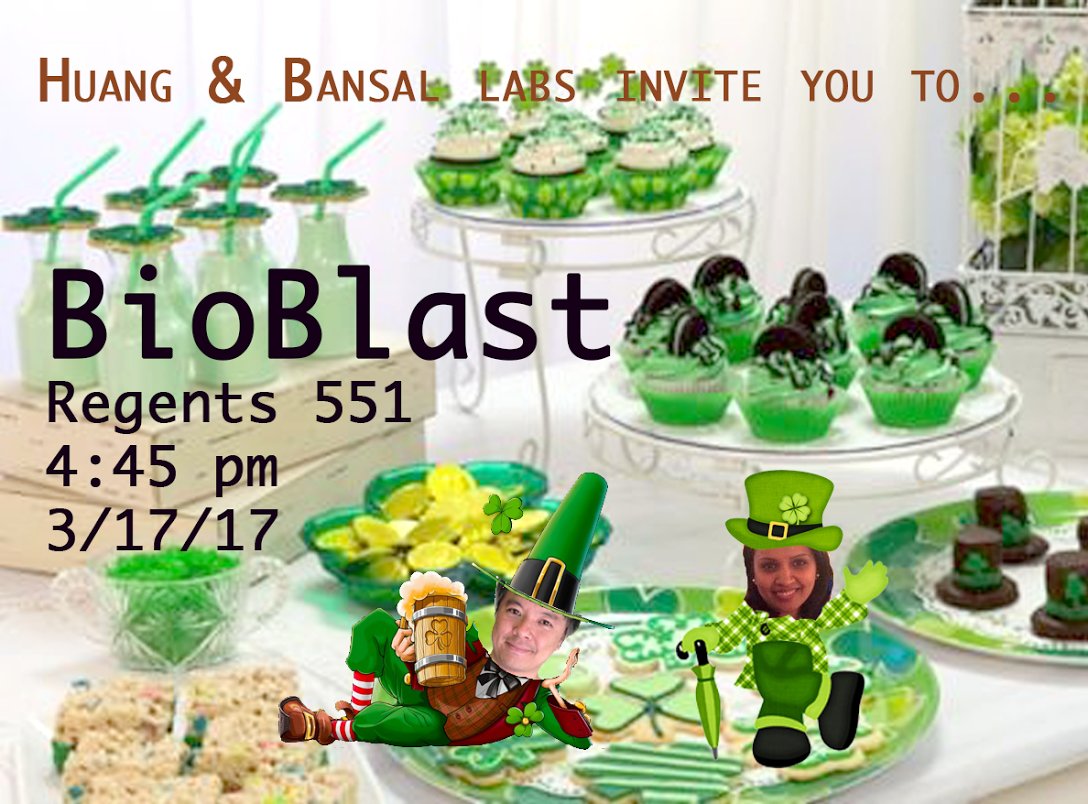 GUBiology's tweet photo. #BioBlast today after #GraduateStudentSeminar in Regents 551! The social gathering will be sponsored by the @bansallab & @jeffreyhuang labs. https://t.co/nHVeJYM4po