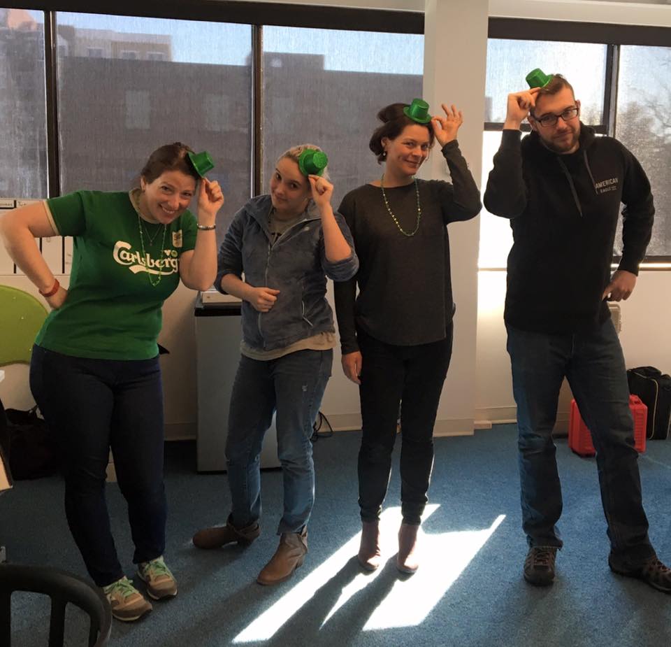 VIVACreative's tweet photo. Happy #StPatricksDay from our VIVA #Leprechauns! #BehindTheScenes #AgencyLife #VIVAPOV https://t.co/AGPQZjRK7S