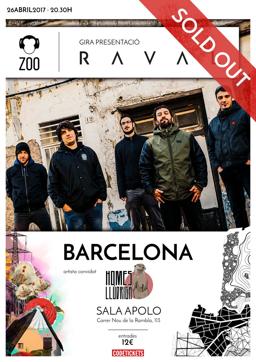 ENTRADES ESGOTADES A BARCELONA!
Recordeu...el 28 d'abril estarem a Manresa i el 29 a Girona!
entradas.codetickets.com/entradas/zoo_9…
strenes.koobin.com/index.php?acti…