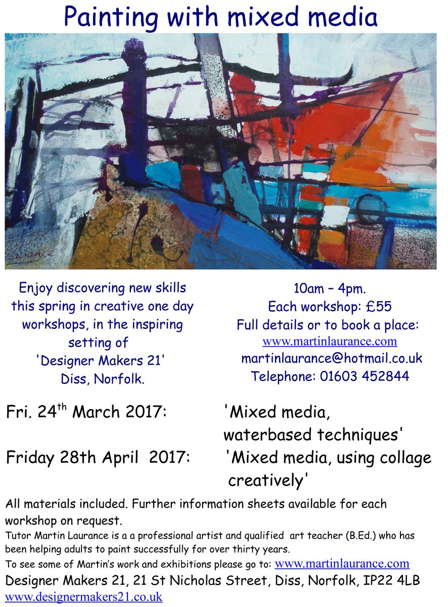 waveneyblyth's tweet image. @Designermakers DM21 #workshops #art #diss #norfolk