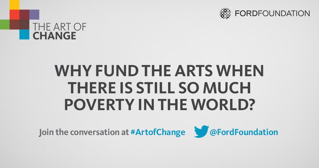 FordFoundation's tweet photo. Tell us why you think it’s important to #FundTheArts in times of #inequality. @americans4arts #ArtofChange https://t.co/6FqJ9RH7CB