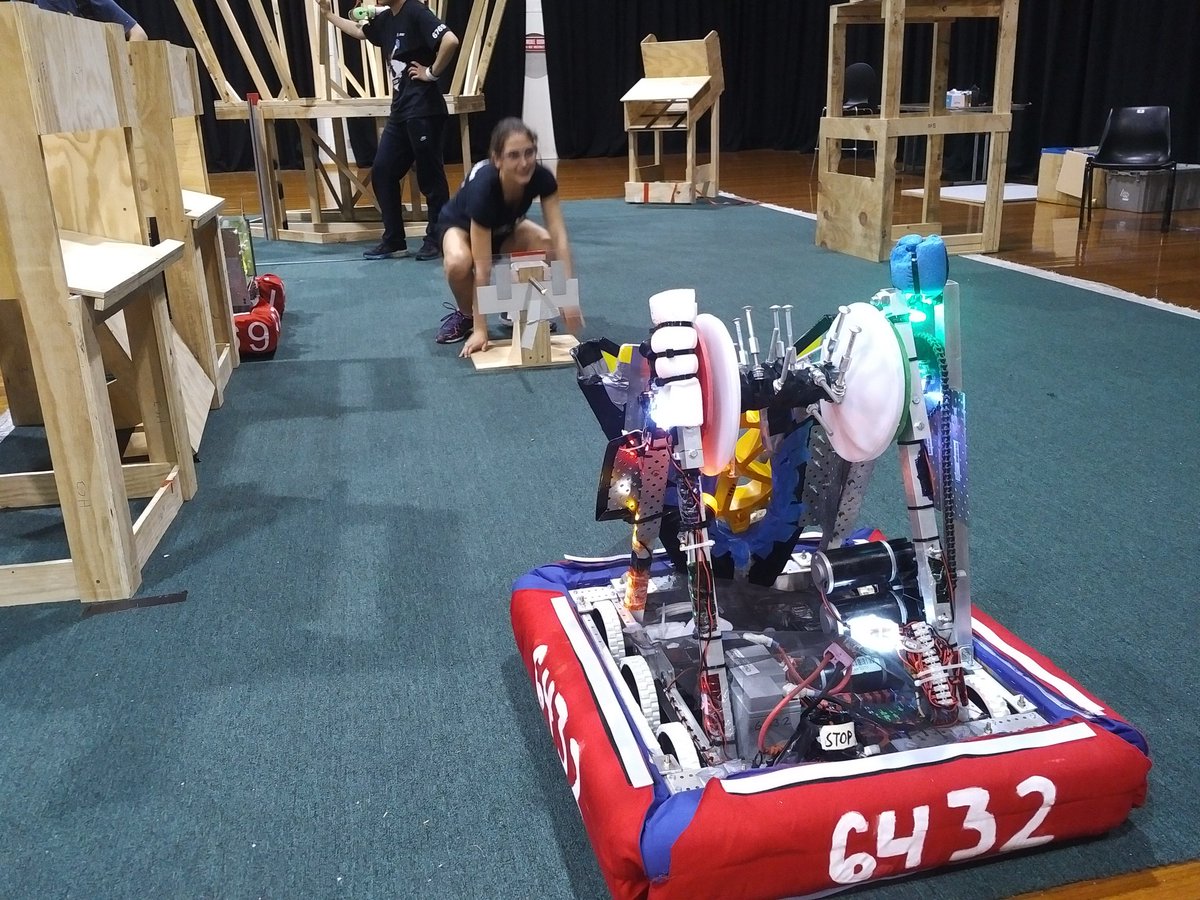 StCathsSTEM's tweet photo. #StCathodes doing some testing of autonomous mode in the practise arena. #girlsinSTEM #omgrobots https://t.co/5NeecRyGHk