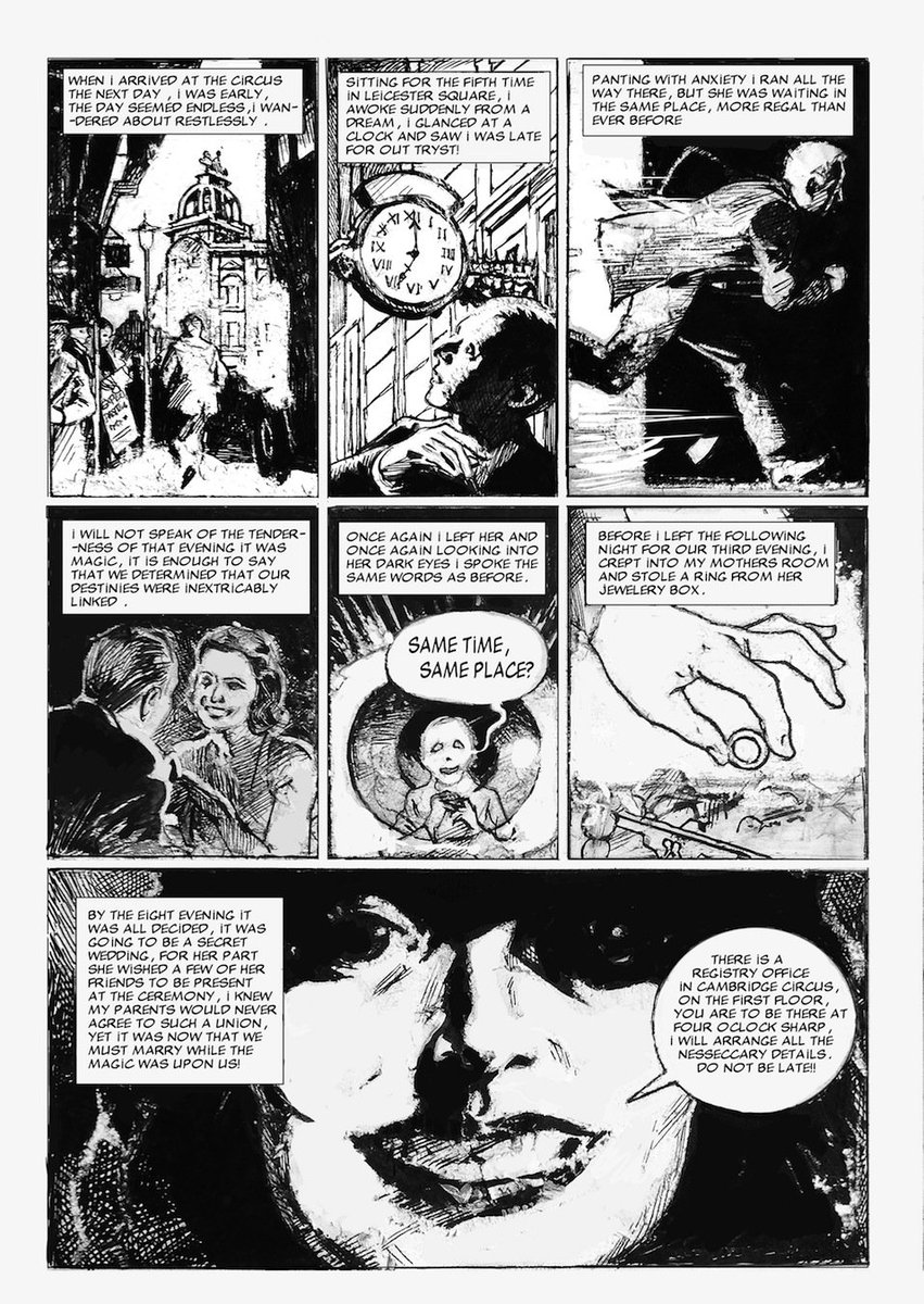 oisinroche's tweet photo. Her is a recent comic i have been working on, finally done, an adaption of a mervyn peake story. https://t.co/ecuTiCdQaw