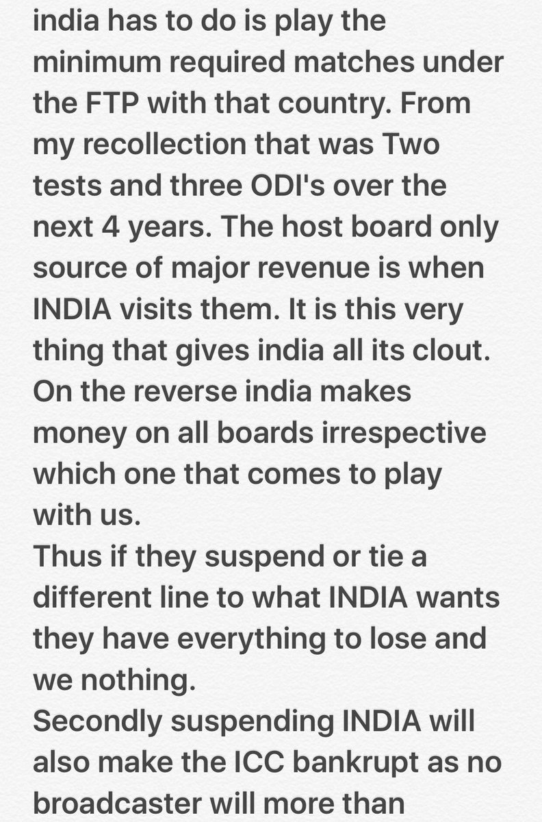 LalitKModi's tweet photo. The big @ICC #bluff and If anyone in their right #mind think they can take on the @BCCI then think not twice - 10 times. You will all 💣💣💣 https://t.co/N7PMhEIZIg