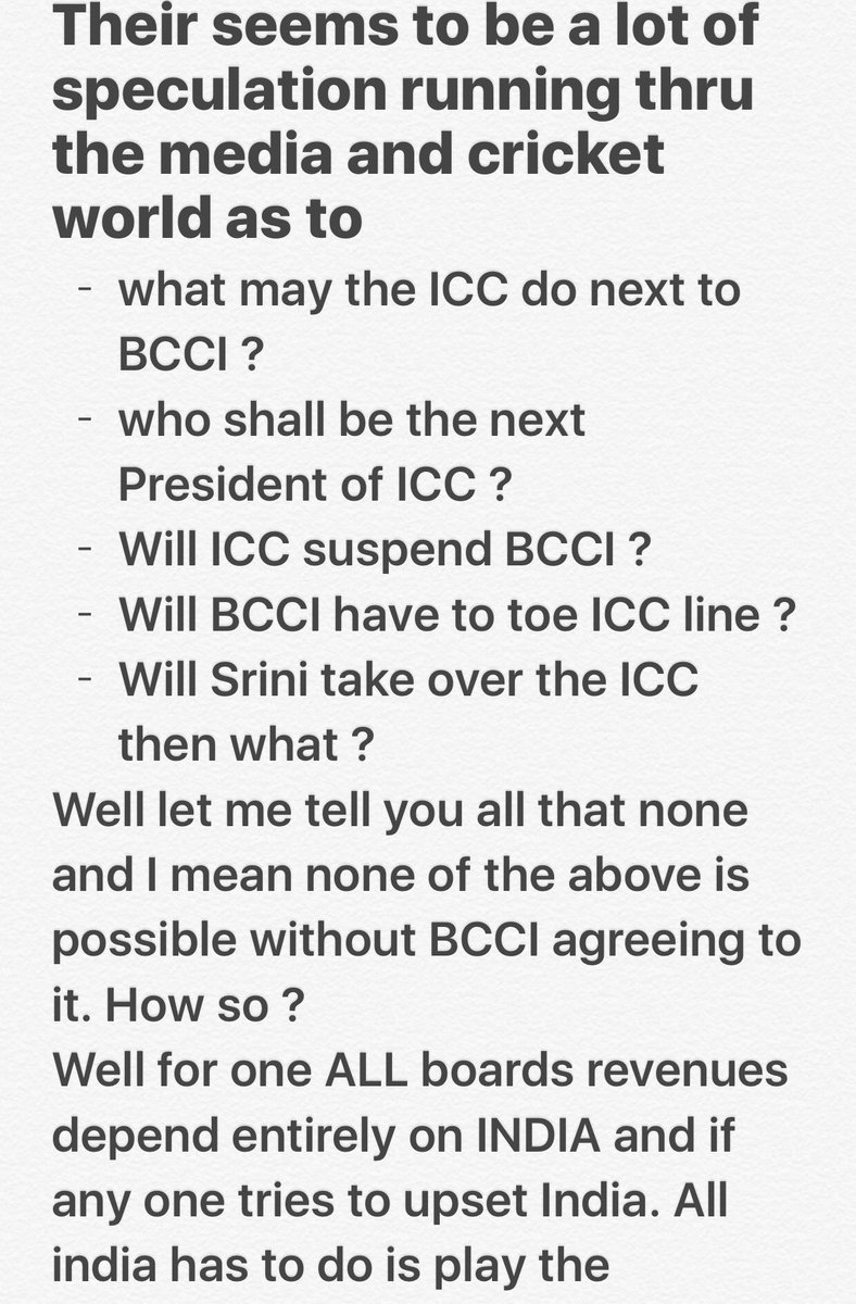 LalitKModi's tweet photo. The big @ICC #bluff and If anyone in their right #mind think they can take on the @BCCI then think not twice - 10 times. You will all 💣💣💣 https://t.co/N7PMhEIZIg