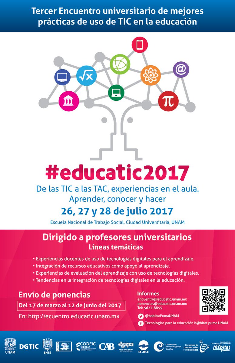 diteunam's tweet photo. #ContigoUNAM contigo #educatic2017 Convocatoria abierta ¡te esperamos! https://t.co/es46tFqDgG https://t.co/NeZdlP6rA3