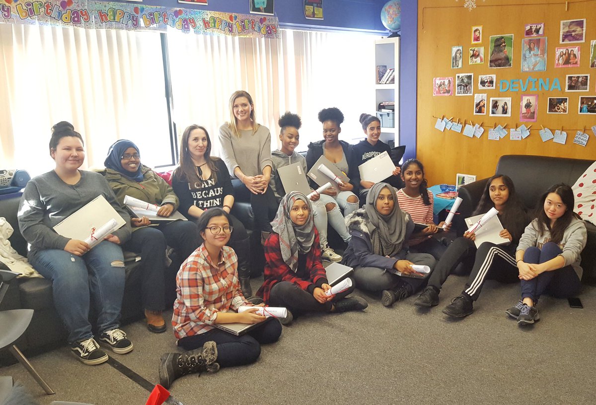 Last day of March Break camp with <a href="/hEr_VOLUTION/">hEr VOLUTION</a>! These young women in STEM learned valuable tech skills for employment and each got a laptop