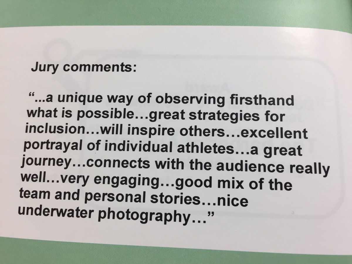 SwimTeamTheFilm's tweet photo. Love this jury feedback from #Calgary #picturethisff #filmfesting https://t.co/IvEAgWn0W2