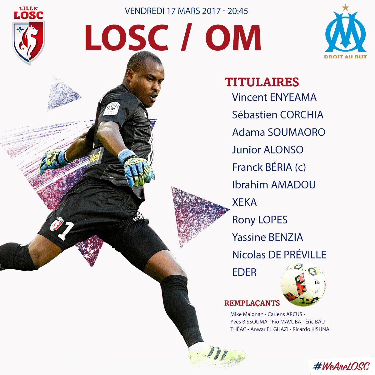 losclive's tweet photo. [H-50 minutes] La composition lilloise est là, sous vos yeux ! 👀

#LOSCOM https://t.co/vpOJo4fsCw
