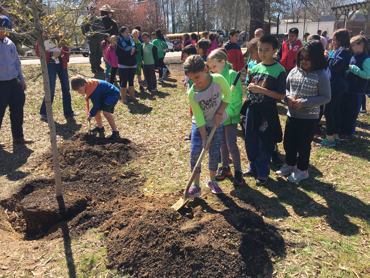 Today we planted a tree to celebrate #ArborDay! Thanks @CarrboroTownGov!