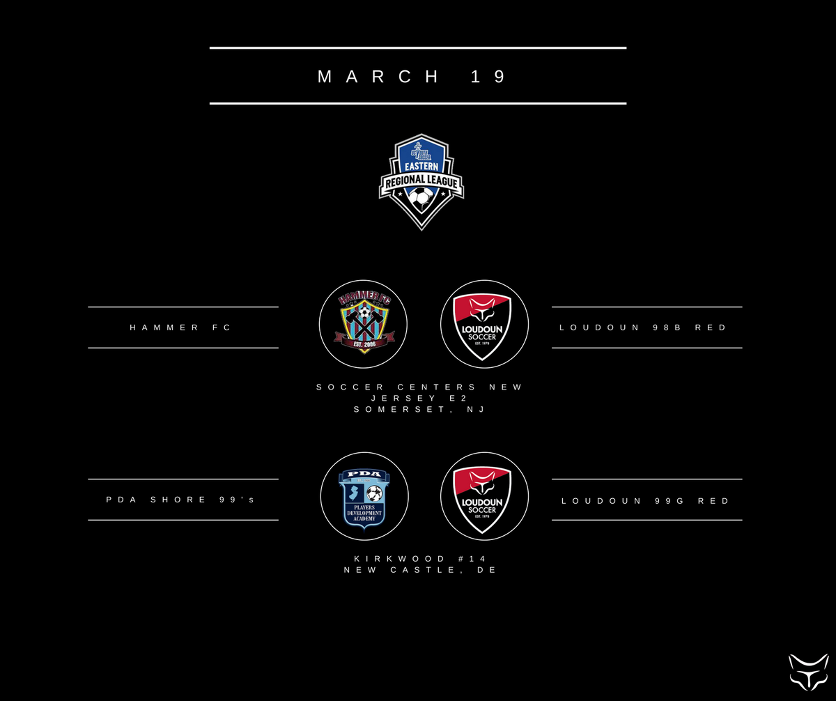 loudounsc's tweet photo. Just two @EasternRegLea matches this weekend in NJ and DE! Good luck @Loud98Red and #99GRed! #repthered https://t.co/8q7w8mPJeD