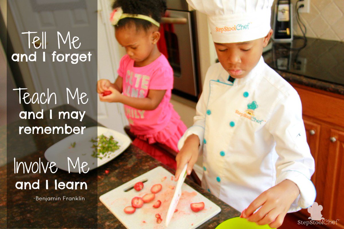 stepstoolchef's tweet photo. Kids are empowered to learn when they're actively engaged in experimental activities, including in the kitchen! #stepstoolchef #minichef https://t.co/OUWKnhnGYr