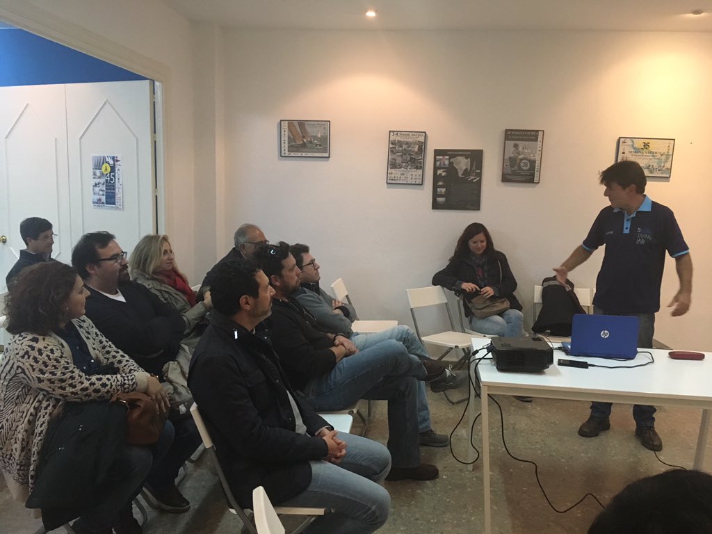 RCNPSM's tweet photo. Gran asistencia en la conferencia de Sailing Living Lab impartida por Diego de Miguel Murillo @sailinglab en el @RCNPSM https://t.co/Ki3ZZQ16am