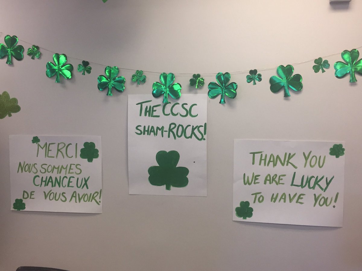 KellyJThompson2's tweet photo. Thank you we are LUCKY to have you/Merci nous dimmed CHANCEUX de vous avoir. #ccsc/cscr#stpatricksday @ChrisMageeHRB  @KimberleyMacL https://t.co/e6nzs7m4WK