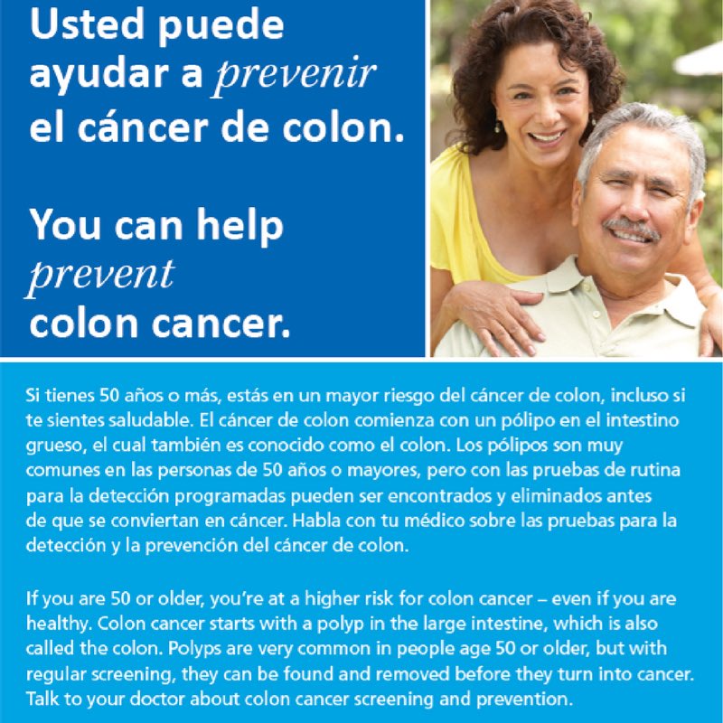 ACSMemphis's tweet photo. 💙 If you are 50+, talk to your doctor about colon cancer screening &amp; prevention. #crcawareness #80by2018 #fightcoloncancer https://t.co/DSZm9P1t7X