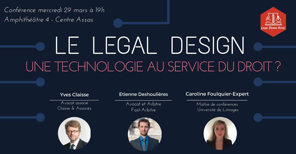 AssasLDA's tweet photo. Prochaine conf. le 29/03 ! Avec @ClaisseAssocies @FastAbitre et Caroline Foulquier-Expert sur un thème #legaldesign #innovationjuridique https://t.co/zNKOSgciuU