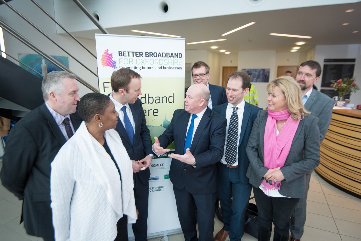 Enjoyed today's visit to Oxfordshire where our superfast broadband rollout has now reached >70,000 extra properties