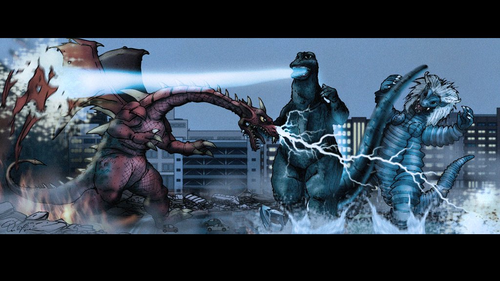 afro_stache's tweet photo. #Godzilla #Godzillavsredmoon #FanArtFriday https://t.co/VLFcJgtzO7