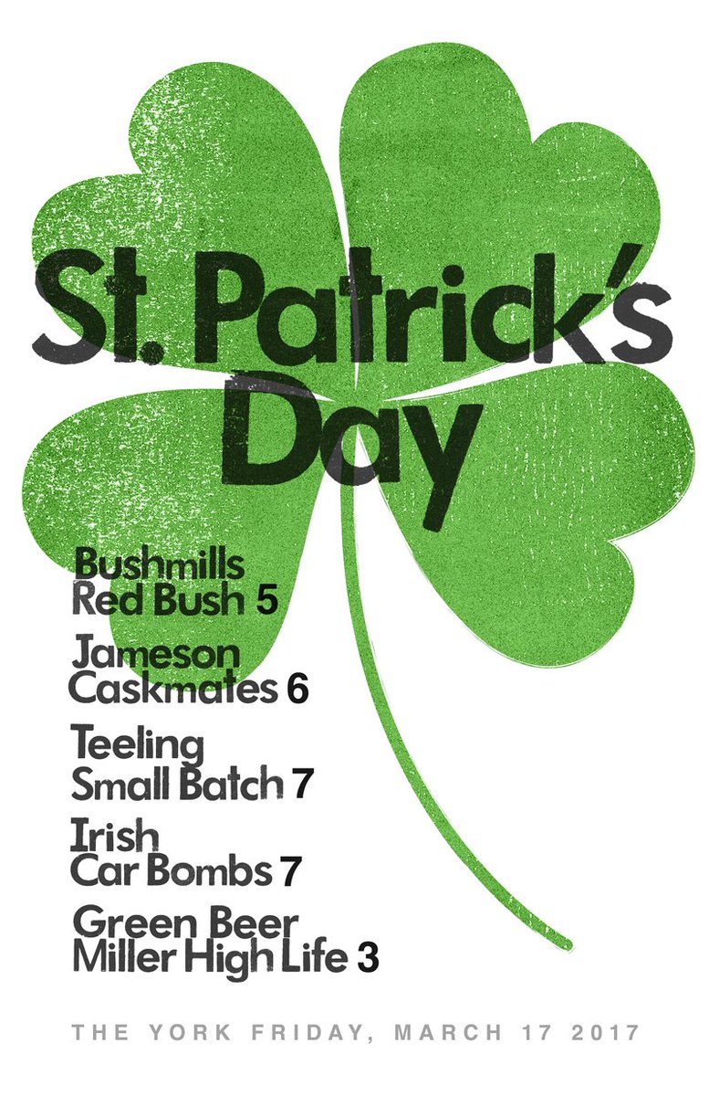 Come one, come all! Celebrate!! #theyork #stpatricksday #hlp #irish #whiskey