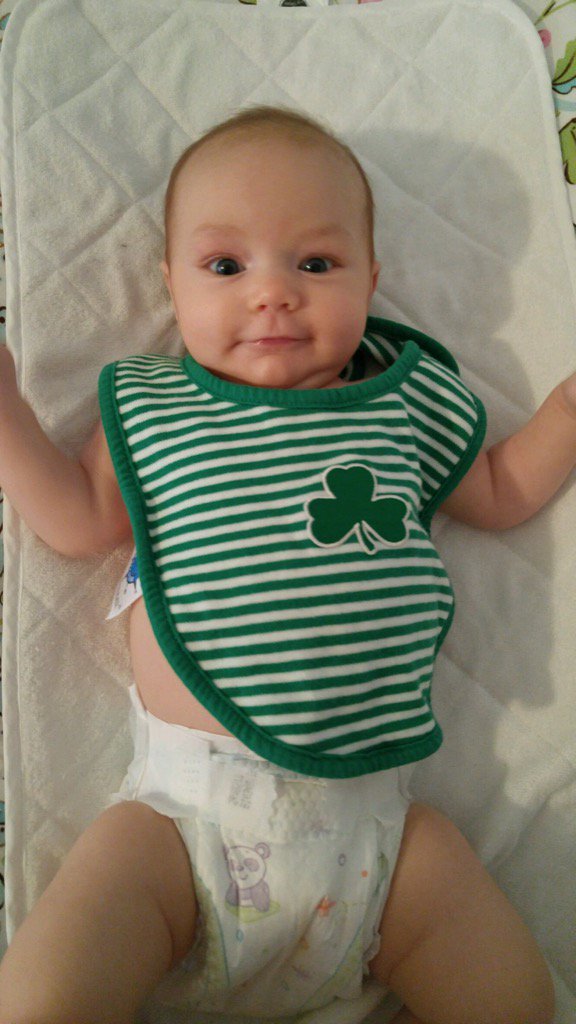 presIvany's tweet photo. #iamust #usthou you're never too young to start celebrating St. Patrick's Day! From our granddaughter Veda Elizabeth. https://t.co/7l8BIuoUKE