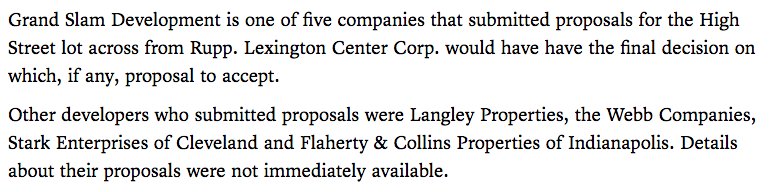 HousingLEX's tweet photo. But, hey, why get our panties in a twist over a development plan that might not even be selected? The Webbs are still in play, too! https://t.co/zL8vqv5xGQ
