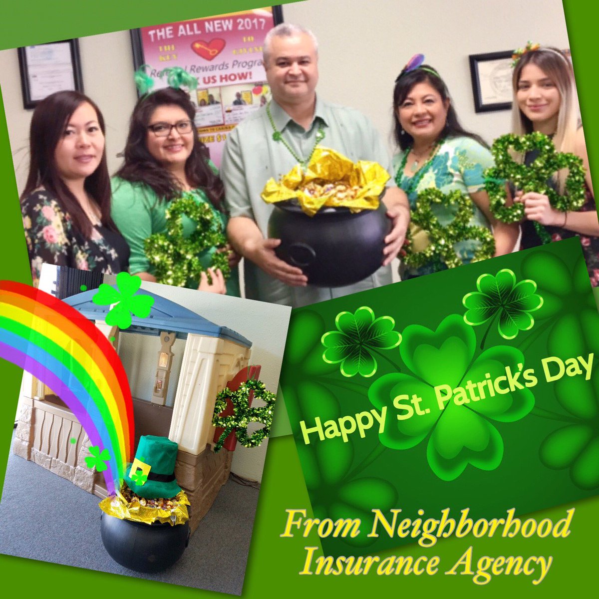 TheKeytoYour's tweet photo. Happy St. Patrick's Day to all of our Neighborhood of family, friends and clients. We are lucky to know you all! #niacoverage #Stpattysday https://t.co/kIHZ2dllgN