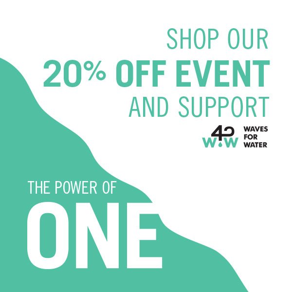 Time is running out to shop the 20% off event at Tumi and support Waves For Water. Sale ends 3/19.