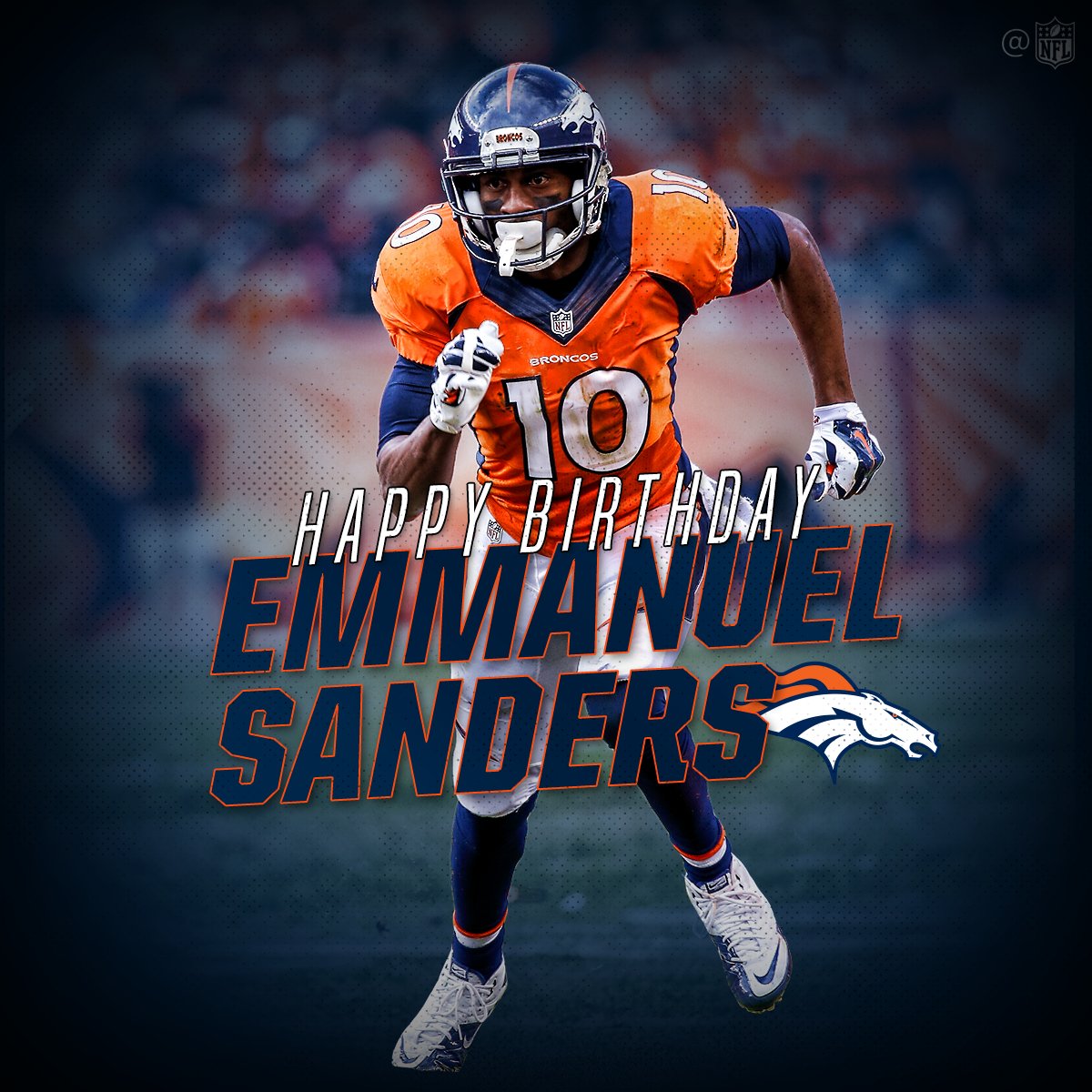 Hoy cumple 30 años el gran receptor Emmanuel Sanders jugador de los Denver Broncos 
Happy Birthday  